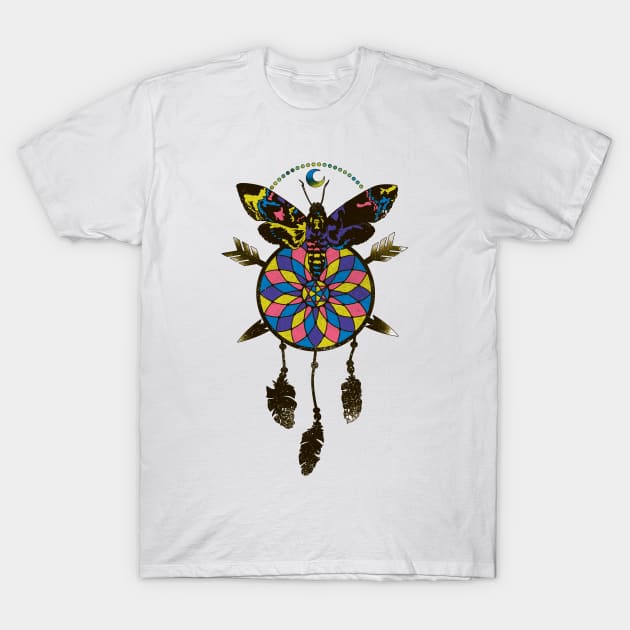 Colorful Moth Dreamcatcher Butterfly Dream Catcher T-Shirt by theperfectpresents